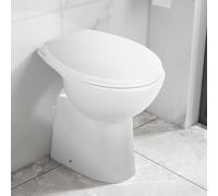 Toilet Ceramic White 50.5x36.5x50cm Raised 7cm Rimless Soft-Close Ergonomic Seat