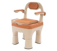 Toilet Chair for Elderly, 50x50x80.5cm Bedside Commodes, Commode Chairs for Seniors Disabilities Elderly (Orange)