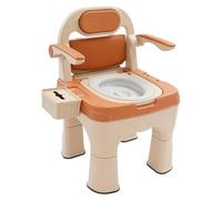 Toilet Chair for Elderly, Bedside Commodes Chairs for Seniors Disabilities Elderly, Bedside Toilet, Adult Potty Chair for Seniors, Portable Toilets for Home Use (Orange)