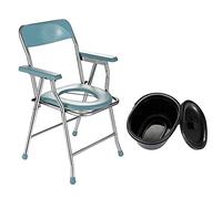 Toilet Chair, Walker with Commode Shower and Toilet Chair Functions for Elderly Seniors Pregnant Women with Armrest Attachment
