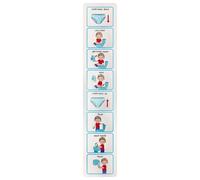 Toilet Chart Schedule, Potty Training Visual Schedule, Kids Bathroom Routine Visual Aid Sticker for Children, Early Learners, Home Use, 4.7x21.7 Inches 1 Piece