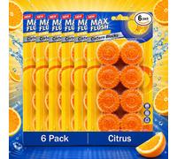 Toilet Cistern Blocks 50G Toilet Freshener Tablet Automatic Flush Block Citrus Pack Of 6