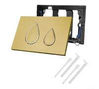Toilet Cistern Button Plate 25x17x4.5cm Silver(Gold) | Compatible with for geberit , dual flush options, pink finish, modern for droplet texture, easy clean surface