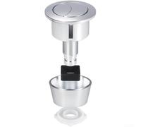 Toilet Cistern Dual Flush Button Replacement with ABS Build and Compatibility for Fluidmaster PRO550UK and Skylo SKY005 Valve Systems (Chrome)