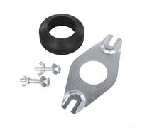 Toilet Cistern Fixing Kit for Close Coupled WC Pan, Metal Bracket with Donut Washer, Plate, Bolts and Nuts, Replacement Doughnut Seal Set for Standard Flat Type Toilet