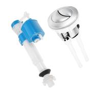 Toilet Cistern Flush Parts, Toilet Flush System Replacement with Fill Valve and Flush Button, Easy-to-Install Water-Saving Solution for Home and Commercial Bathrooms