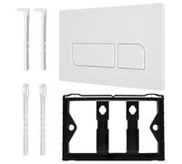 Toilet Cistern Flush Plate Compatible with Geberit Sigma01 Sigma20 Sigma21 Sigma30 Sigma40 Sigma50 UP300/320 Double Flush Equipped with Mounting Bolts