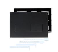 Toilet Cistern Flush Plate, Dual Buttons, Replacement for Sigma 01/20/30/50 Series (Black)