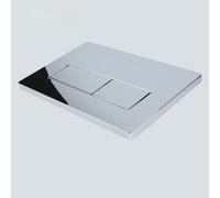 Toilet Cistern Flush Plate, Dual Flush Buttons, Replacement for Geberit Sigma 01/20/30/50 Series (Chrome)
