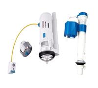 Toilet Cistern Flush Valve Linear Control Toilet Fitting Outlet Valve Water Saving Flush Kit Tank Drain Fittings System(1-piece Side Inlet)