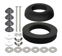 Toilet Cistern Seal Kit 100mm M6 Bolt Through 1.5" Rubber Dome 2" Foam Washer Set