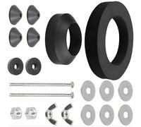 Toilet Cistern Seal Kit, 304 Stainless Steel 100mm M6 Rubber Flat Washer, 1.5" Rubber Dome 2" Foam Washer Set