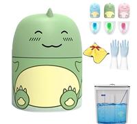 Toilet Cleaner & Toilet Deodorizer Wonder, Automatic Toilet Bowl Cleaner, Cute Dinosaur-Shaped Toilet Bowl Cleaner Bottle, With Ocean, Jasmine, And Peach Scent (Green)