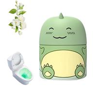 Toilet Cleaner & Toilet Deodorizer Wonder, Cute Dinosaur-Shaped Toilet Bowl Cleaner Bottle, Bathroom Toilet Tank Cleaner with Ocean, Jasmine, and Peach Scent, One Bottle for 3 Months (Green Jasmine)