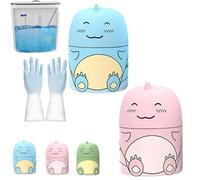 Toilet Cleaner & Toilet Deodorizer Wonder, Toilet Bowl Cleaner Bottle Cute Dinosaur, Cute Dinosaur-Shaped Bathroom Toilet with Ocean, Jasmine, Peach Scent (Pink+Blue)