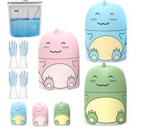 Toilet Cleaner & Toilet Deodorizer Wonder, Toilet Bowl Cleaner Bottle Cute Dinosaur, Cute Dinosaur-Shaped Bathroom Toilet with Ocean, Jasmine, Peach Scent (Pink+ Green+Blue)