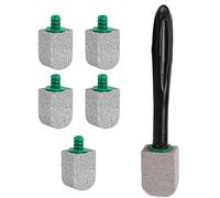 Toilet Cleaning Brush - Long Handle Bathroom Wand Cleaner | Hard Water Stain Remover | 9.5x2.4x1.8 In, ABS Stone Washroom Cleaning Supplies, No Scratch Toilet Bowl Washing Tool With Refill Heads