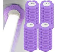 Toilet Cleaning Kit Set, Toilet Brush Wand Kit with Handle Cleaner Brush Toilet Cleaning System for Sink Bathtub Wash Basin Mop Pool (Purple,only 36 Brush Heads)