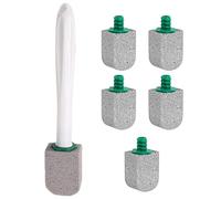 Toilet Cleaning Wand - Pumice Stone Scrubber Brush with Long Handle, Stain Eraser Tool | 24.1x6x4.6cm Durable ABS Structure, Refill Replacement Pack No Scratch Limescale Remover for Bathroom Bowl