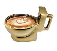 Toilet Coffee Mug,Toilet Mug Ceramic 12Oz Poop Mug Novelty Toilet Mug Coffee Cup Beverage Cup with Hidden Poop Inside Gag Gift for Prank April Fool's Day Golden