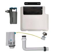 Toilet Concealed Cistern Chrome Dual Flush Push Button Wras Approved Hidden Unit