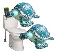 Toilet Cover - Turtle Shape Bathroom Accessory, Resin Caps for Bottom of Toilet, Bathroom Shower Bathtub Inside Tank Floor, Camping Garbage Area, Decorative and Protective Cover for Home and Outdoor