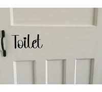 Toilet Décor Home Door Sign Stickers - Waterproof Vinyl Decal - House Gifts - Black Wall Art - Decorative Accessory
