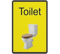 Toilet Dementia Warning White Minimalist Warning Metal Sign Tin Signs Aluminum Plaque for Outdoors Use Yard Farm Fence Home Wall Decor 8x12inch
