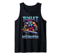 Toilet Destroyer Poop Jokes dad Humor Poop Gifts Diarrhea Tank Top