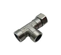 Toilet Diverter Valve Copper T Adapter G1/2" T-Valve for Bath Bidet Sprayer Shower Fitting 4 Points Three-Way Water Pipe for Bathroom Bathtub