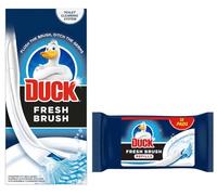 Toilet Dock Fresh Brush with Holder-Toilet Bowl Cleaner Starter Kit [1 Handle + 4 Refills]- with Fresh Brush Refill (12 Flushable Cleaning Pads)