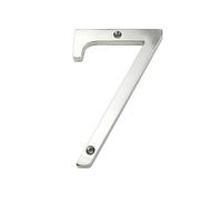 Toilet door sign, 1pc 101mm Metal House Number 4inch Silver Zinc Alloy Modern Numbers Door Number #0-9(7)