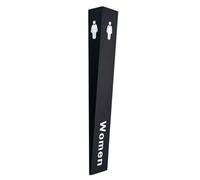 Toilet Door Sign, Stainless Steel Men And Women Restroom Bathroom Toilet Sign Wall Hanging For Business Office Restaurant(B)
