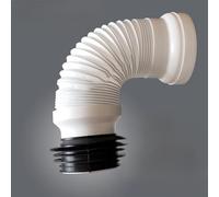 Toilet Drain Connection Pipe for Modifying Drain Path to For Wall Rear or Side Drain Without Replacement of Fixture (A)