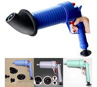 Toilet Dredger Pneumatic Pipe Plunger Air High Powerful Manual Bathroom Drain Cleaner with Interchangeable Plugs for Sinks Floor Drains
