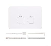 Toilet Dual Flush Button Plate for Geberit 01/10/20/30/50/60 & UP300/UP320 Cisterns, Modern Bathroom Replacement Part White(White)