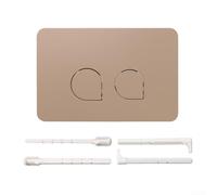 Toilet Dual Flush Button Plate for Geberit UP300 UP320 & Series 01-60, Modern Replacement Panel with Full/Half Flush, Easy Install, White(Khaki)