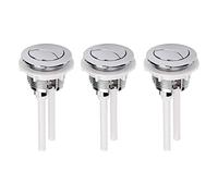 Toilet Dual Flush Push Button, Toilet Button Flushing Round Head Toilet Flush Button Replacement for Bathroom Toilet Water Tank Repair 3PCS