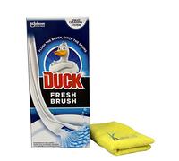 Toilet Duck Fresh Brush with Holder-Toilet Bowl Cleaner Starter Kit- Include 4 Duck Fresh Brush Refill With Microfiber Cleaning Cloth Size:30 x 40 cm