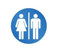 Toilet Facility Signs - Toilet Sign - 3 x A4 Self Adhesive Health and Safety Waterproof Vinyl Label Sticker for Commercial Office Retail Outdoor
