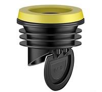 Toilet Flange Seal with Anti-Backflow Valve for 100-110 mm PVC Pipes - Silicone & Plastic Double-Layer Leak-Proof Toilet Check Valve, Blocking(Black)