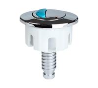 Toilet Flush Button - 2.95 Inch | ABS Chrome Control - Round Oval Push Button with Double Drainage for European Universal Toilets, Durable Electroplated Bathroom Accessories for