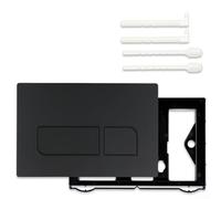 Toilet Flush Button, 265x173x47mm Dual Push Plate Adjustable Volume ABS Install Bathroom(Black)