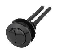 Toilet Flush Button, 48mm Black Toilet Flush Button, 1pcs Dual Round Head for