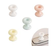 Toilet Flush Button 4pcs Macaron Color Set, Decorative Bathroom Accessories for Easy Use, Creative Push Button Toilet Flush Replacement Kit with Comfortable Press Tool for Water Tanks
