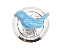 Toilet Flush Button Assist, 2 Pcs Ceramic Bird,Toilet Push Tank Buttons, Flush Button Pusher Tool(Blue)