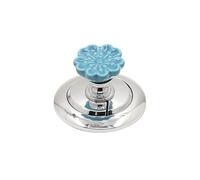 Toilet Flush Button Assist, 2 Pcs Ceramic Cherry Blossom,Toilet Push Tank Buttons, Flush Button Pusher Tool(Blue)