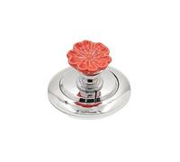 Toilet Flush Button Assist, 2 Pcs Ceramic Cherry Blossom,Toilet Push Tank Buttons, Flush Button Pusher Tool(Red)