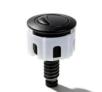 Toilet Flush Button, Black Toilet Flush Button Replacement, Universal Round Head Dual Toilet Push Button Flush Parts Replacement, ABS Dual Flush Toilet Push Button for Most Cistern Tanks