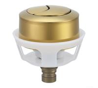 Toilet Flush Button, Dual Flush Push Button with Wire Control, Top and Side Mount Cistern Button for WC, Drain Valve Replacement(gold)